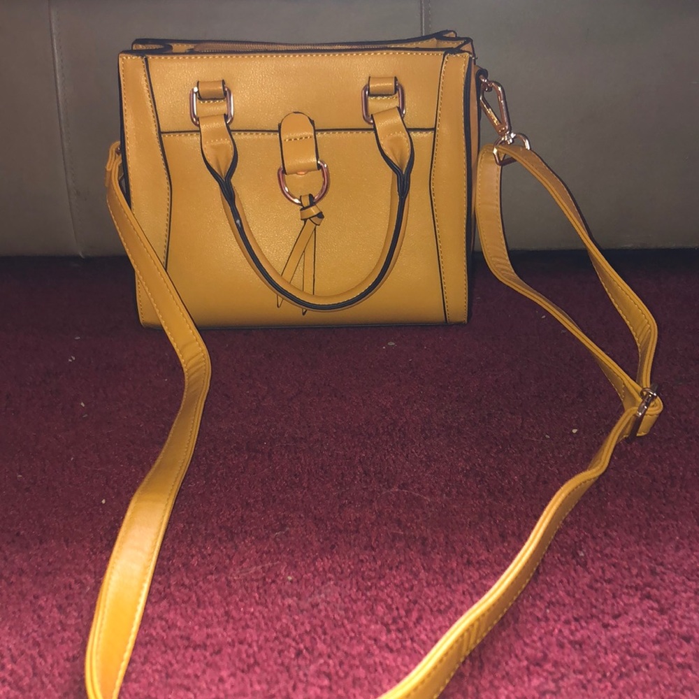 Yellow crossbody purse